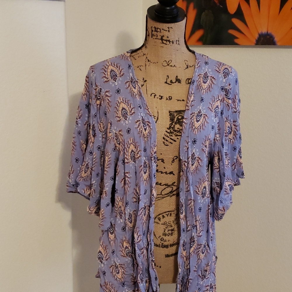 Peacock Patterned Kimono